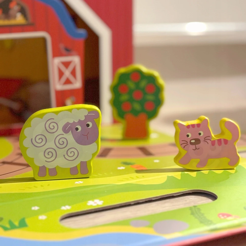 Tooky Toys TOOKY TOY Medinė Ūkis su lagaminu 35 dalys