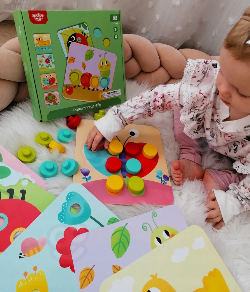 Tooky Toys Paimta žaislų galvosūkių blokai vaikams. Gyvūnai Koreguoja mokymosi formas + lentas