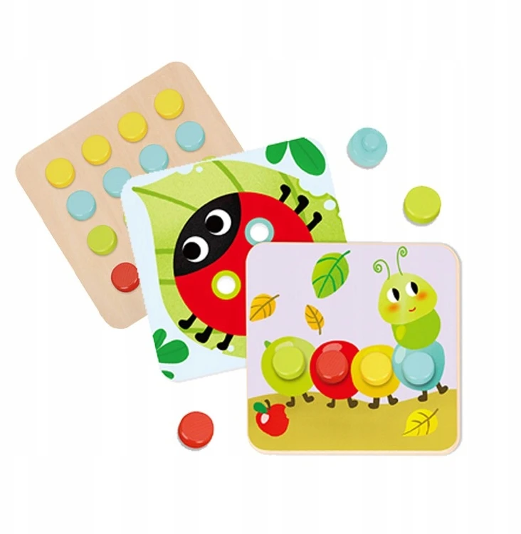 Tooky Toys Paimta žaislų galvosūkių blokai vaikams. Gyvūnai Koreguoja mokymosi formas + lentas