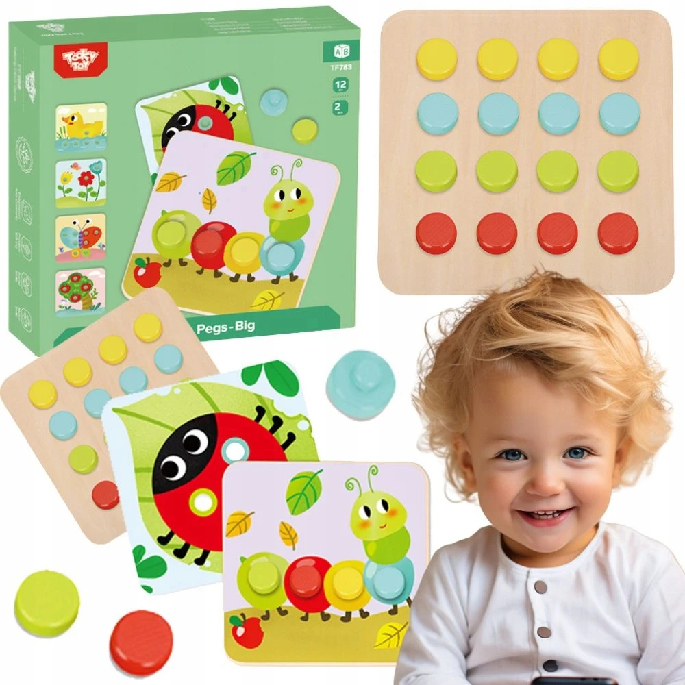 Tooky Toys Paimta žaislų galvosūkių blokai vaikams. Gyvūnai Koreguoja mokymosi formas + lentas