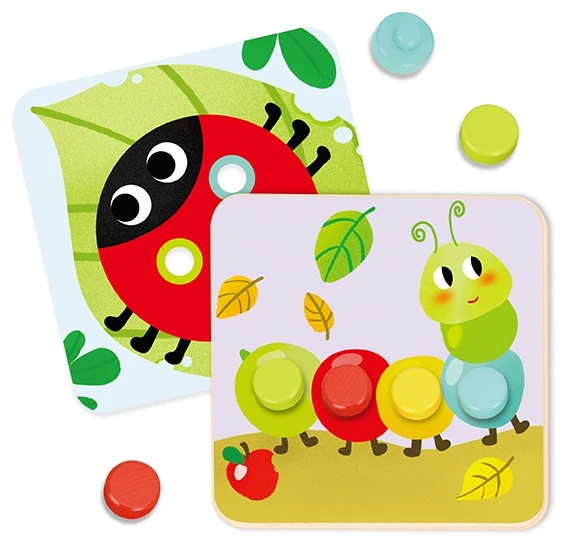 Tooky Toys Paimta žaislų galvosūkių blokai vaikams. Gyvūnai Koreguoja mokymosi formas + lentas