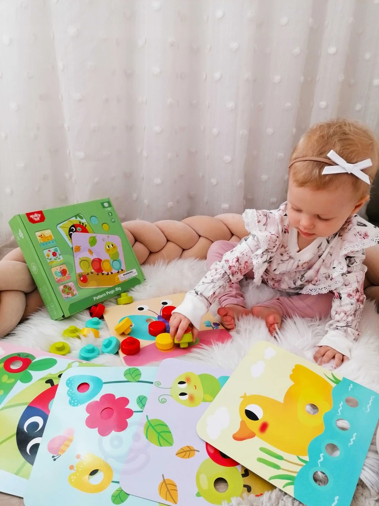 Tooky Toys Paimta žaislų galvosūkių blokai vaikams. Gyvūnai Koreguoja mokymosi formas + lentas