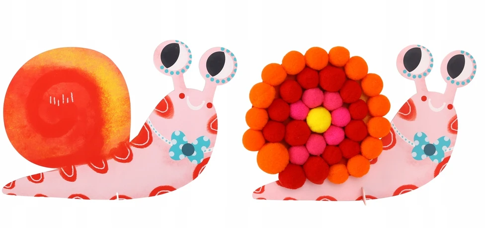 Tooky Toys Pomponų lipdukas, ūkio gyvūnai, kūrybinio meno rinkinys