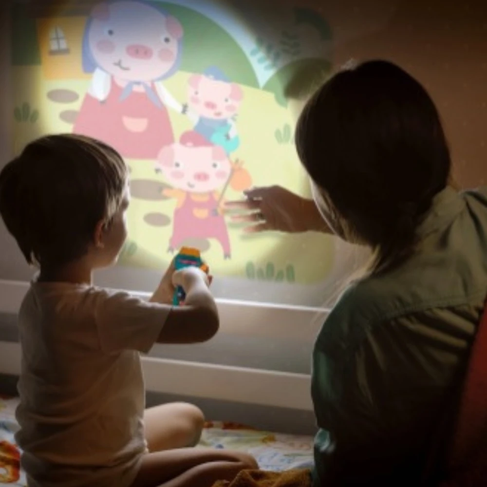 Tooky Toys Šešėlių teatras su pasakų projektoriumi vaikams 16 vnt. 3+