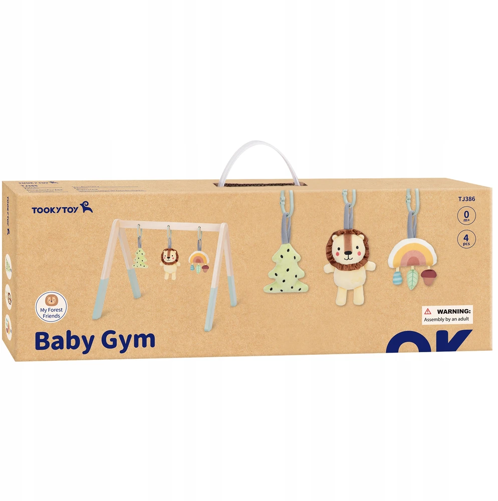 Tooky Toys Tooky Toy Baby Gym Stovas Su 3 Pakabinamais Žaislais