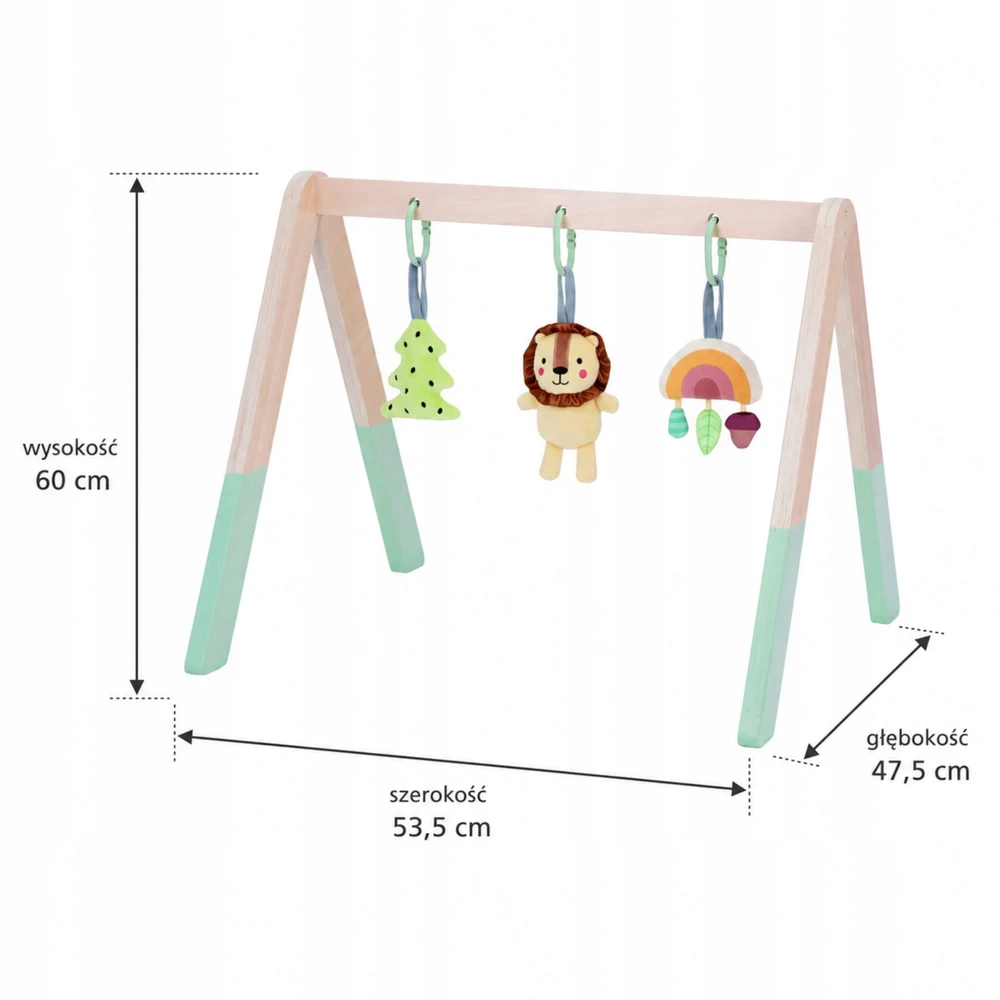 Tooky Toys Tooky Toy Baby Gym Stovas Su 3 Pakabinamais Žaislais