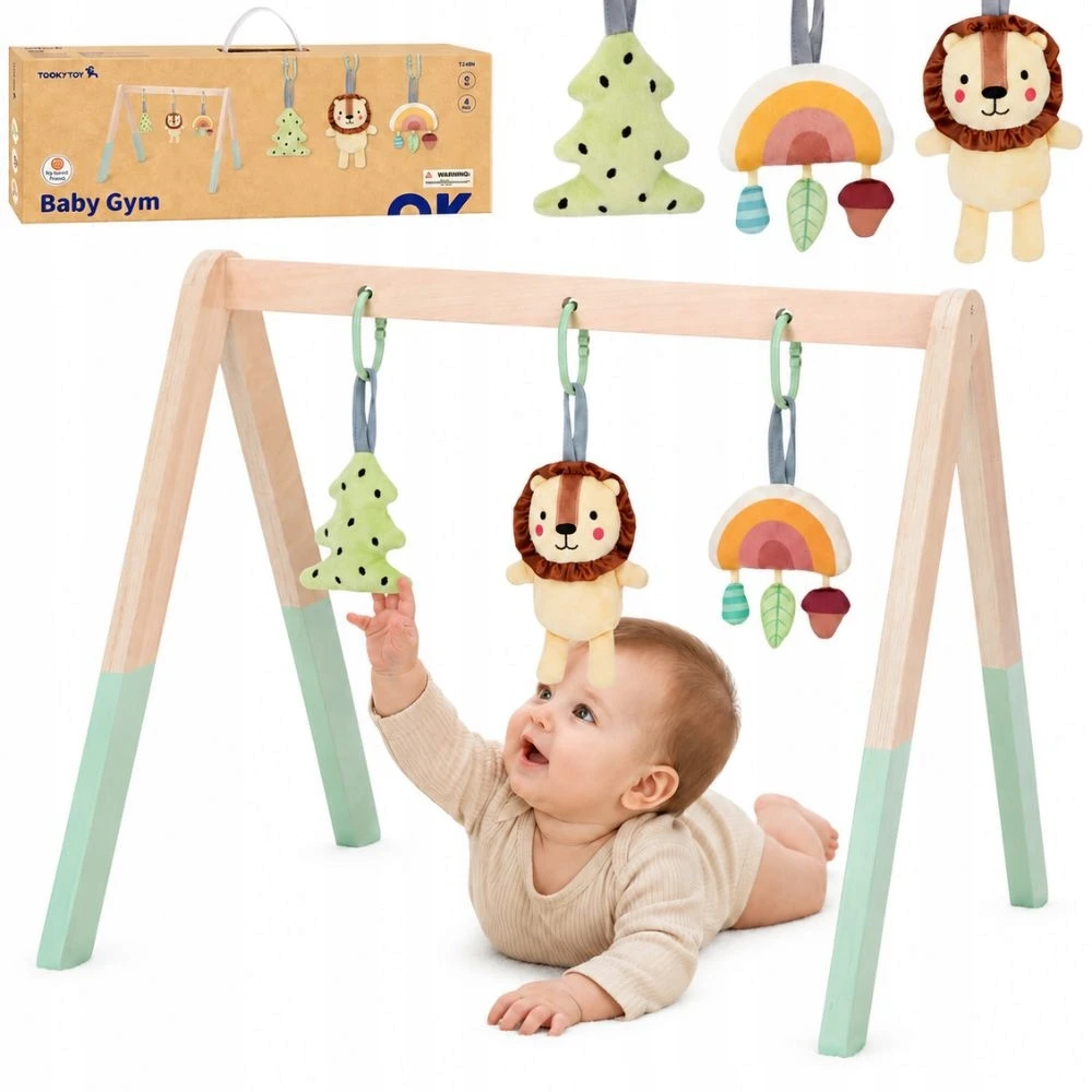 Tooky Toys Tooky Toy Baby Gym Stovas Su 3 Pakabinamais Žaislais
