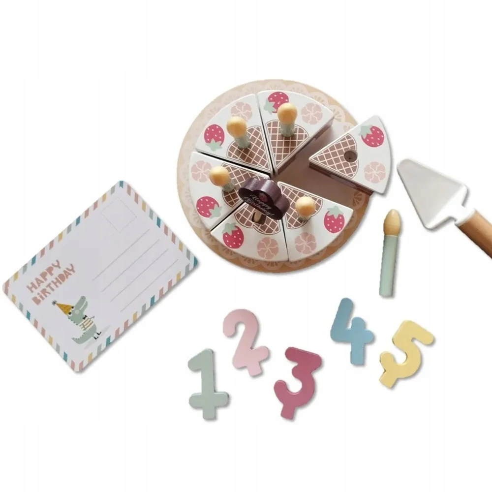 Tooky Toys TOOKY TOY Medinis gimtadienio tortas su ropių žvakėmis