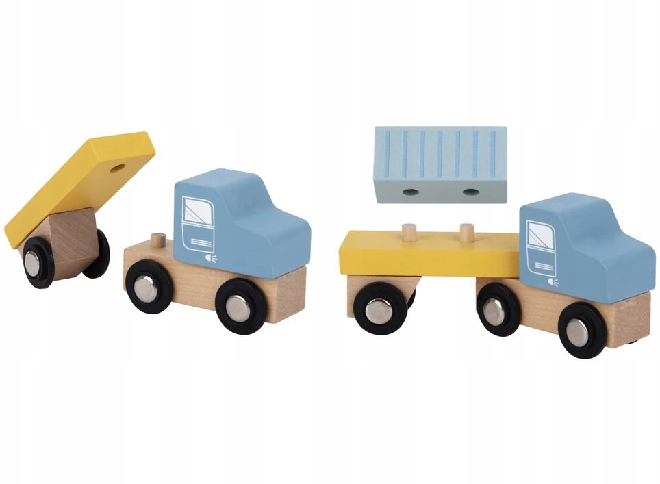Tooky Toys TOOKY TOY medinis uosto kranų rinkinys