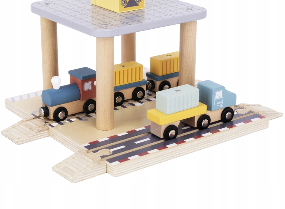 Tooky Toys TOOKY TOY medinis uosto kranų rinkinys