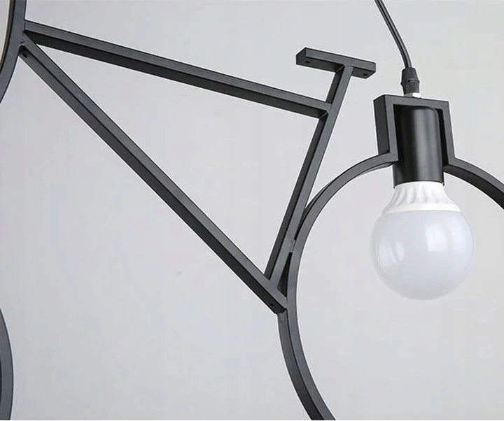 Pakabinamas šviestuvas Toolight Dviračio lubų lempa, pakabinama JUODA MODERN XXL 68x43 cm LOFT STILIUS