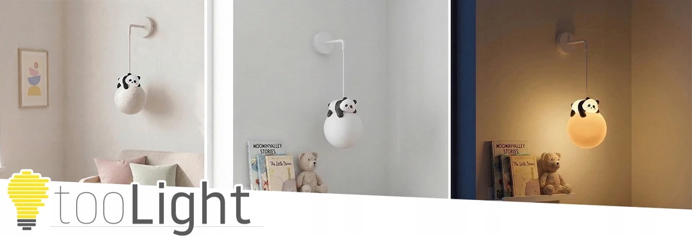 Sieninis šviestuvas Toolight LAMPA ŚCIENNA KINKIET DO POKOJU DZIECIĘCEGO MIŚ PANDA G163-1W