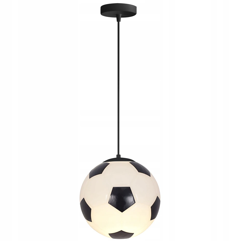 Lubinis šviestuvas Toolight LAMPA SUFITOWA WISZĄCA PIŁKA NOŻNA SZKLANA 25cm E27 DO POKOJU DZIECIĘCEGO