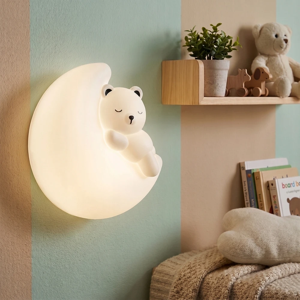 Toolight SIENINĖ LEMPUTA SIENINĖ LEMPUTA VAIKŲ KAMBARIAMS LED G180-W LOKIS MĖNULE