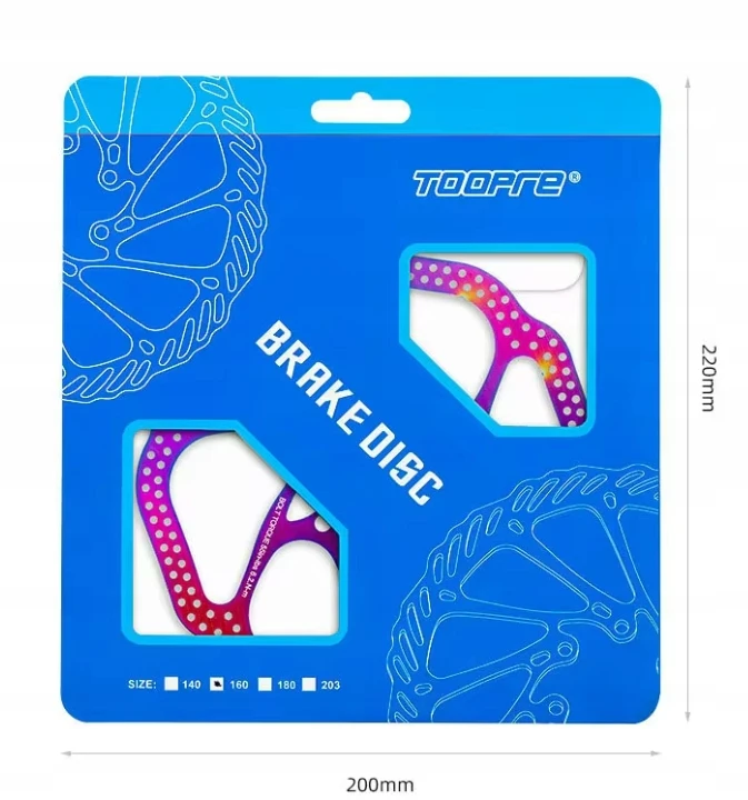 TOOPRE Dviračio stabdžių diskas Rainbow Rainbow Colorful 6 varžtams 180 mm