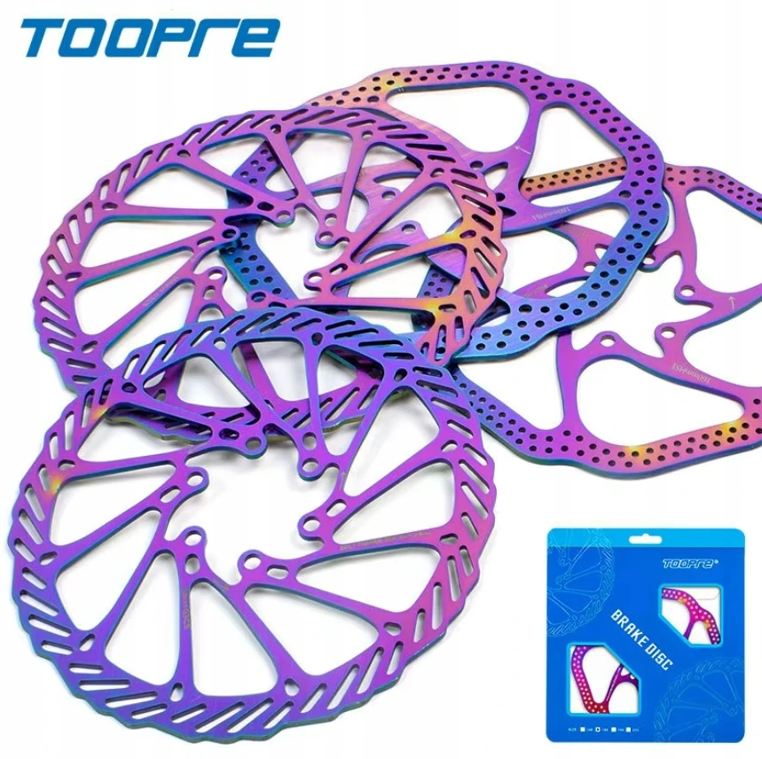 TOOPRE Dviračio stabdžių diskas Rainbow Rainbow Colorful 6 varžtams 180 mm