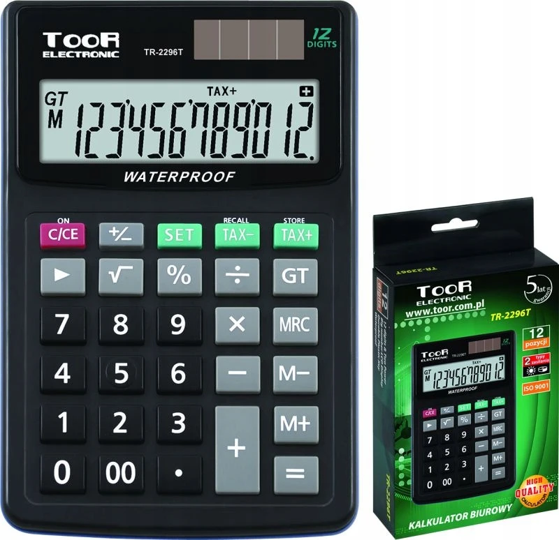 TooR ELECTRONIC biuro skaičiuotuvas TR-2296T biuro skaičiuotuvas 12 vnt.