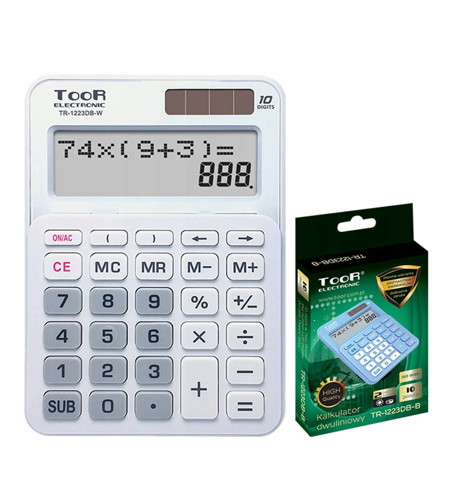 Toor Electronic Toor Tr-1223db-w baltas skaičiuotuvas