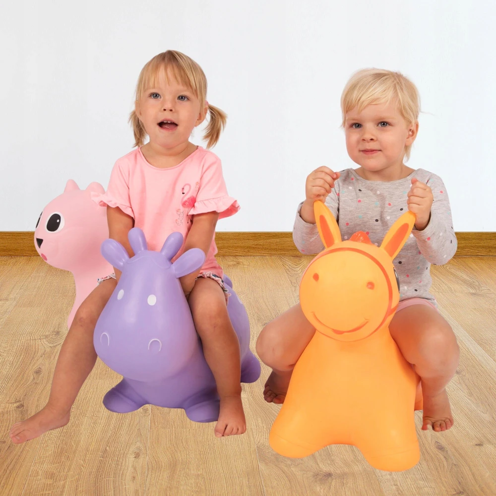 Tootiny Hoppimals guminis megztinis Džemperis vaikams su pompa HORSE oranžinė.