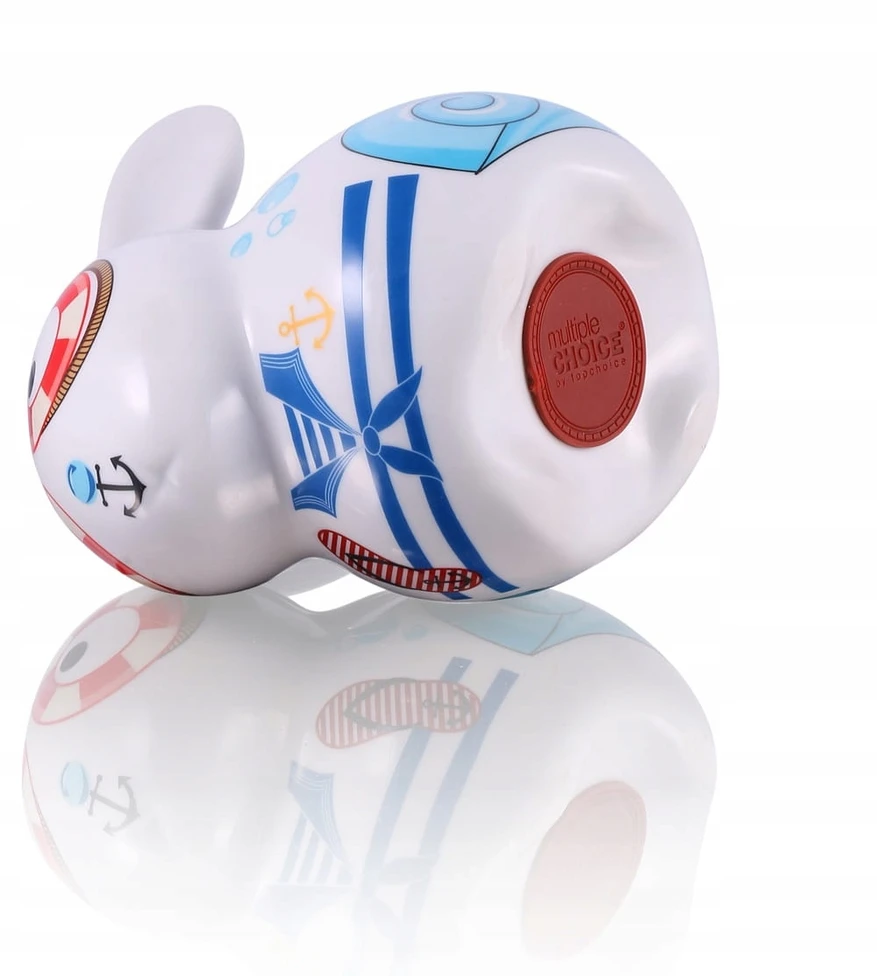 Top Choice Prezent Duża Skarbonka Porcelanowa Królik Podróżnik zbiera na Wakacje