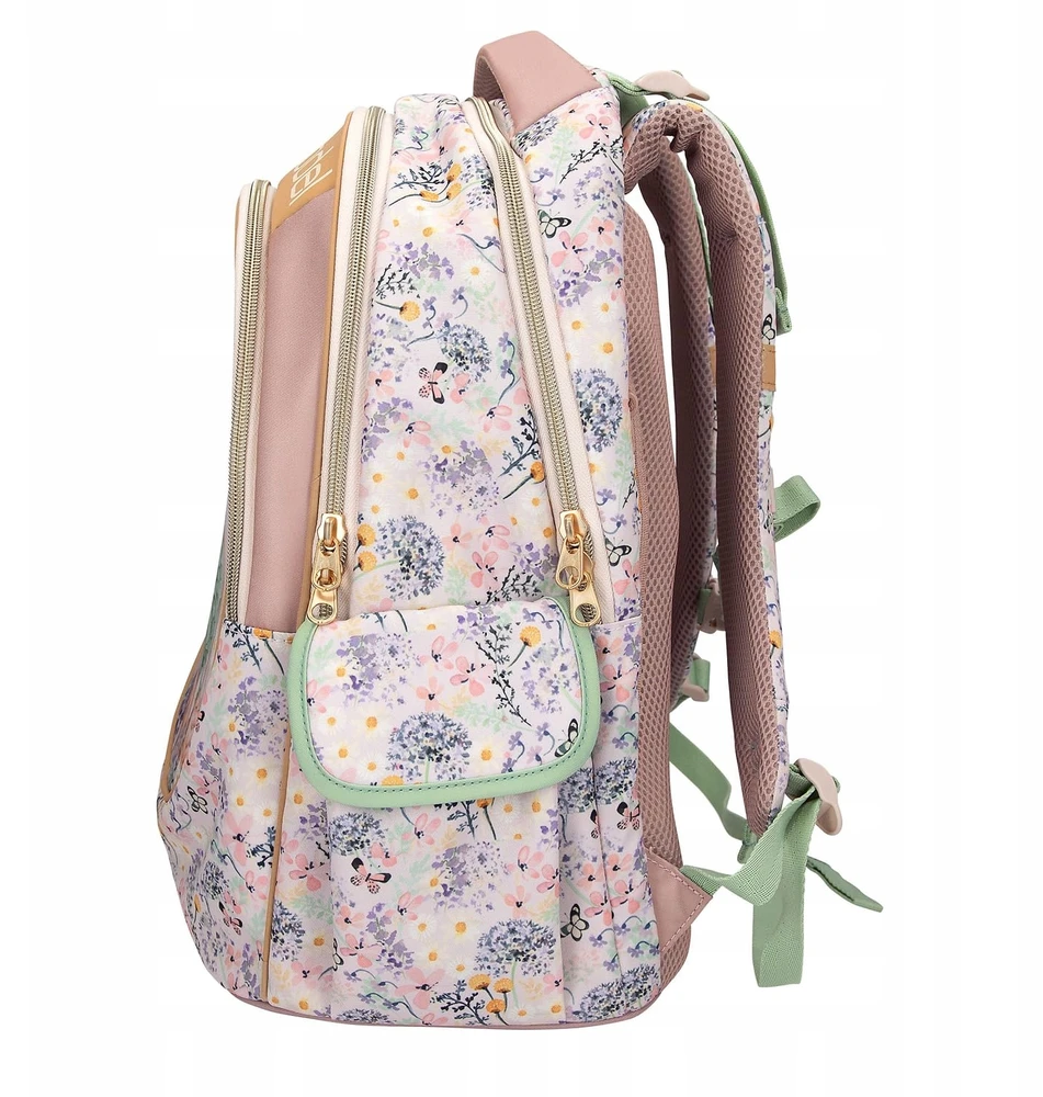 Top Model TOPModel - School Backpack SUMMER FEELING - Pastel Shades with Sage-Colored Details - 44x34x24 cm (413304)