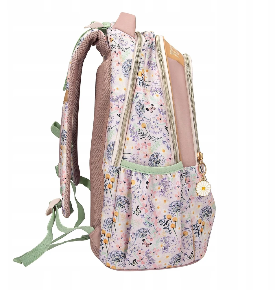 Top Model TOPModel - School Backpack SUMMER FEELING - Pastel Shades with Sage-Colored Details - 44x34x24 cm (413304)