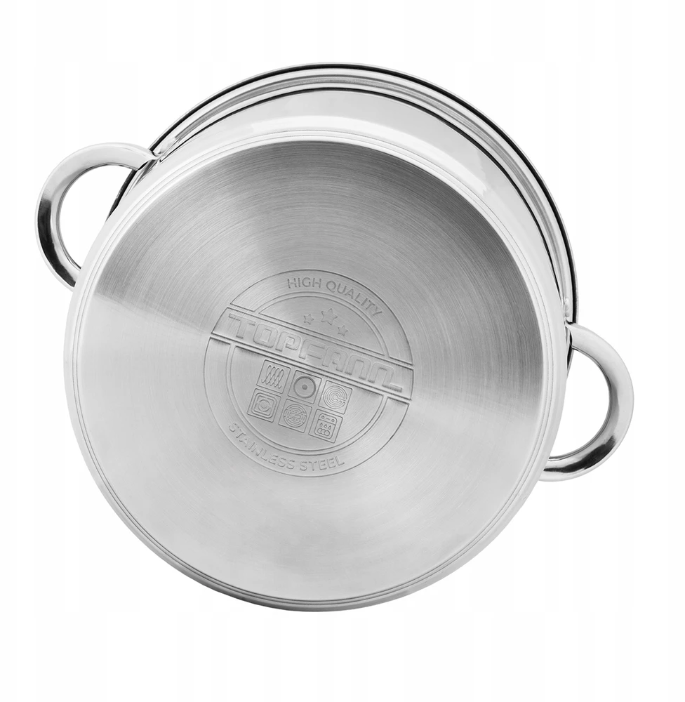 Topfann 10L AUKŠTAS DIDELIS INDUKCINĖMS DUJINĖS PUODAS 10L 26cm