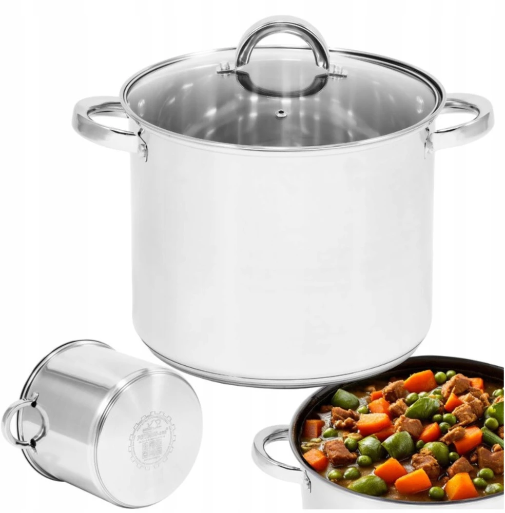 Topfann 10L AUKŠTAS DIDELIS INDUKCINĖMS DUJINĖS PUODAS 10L 26cm