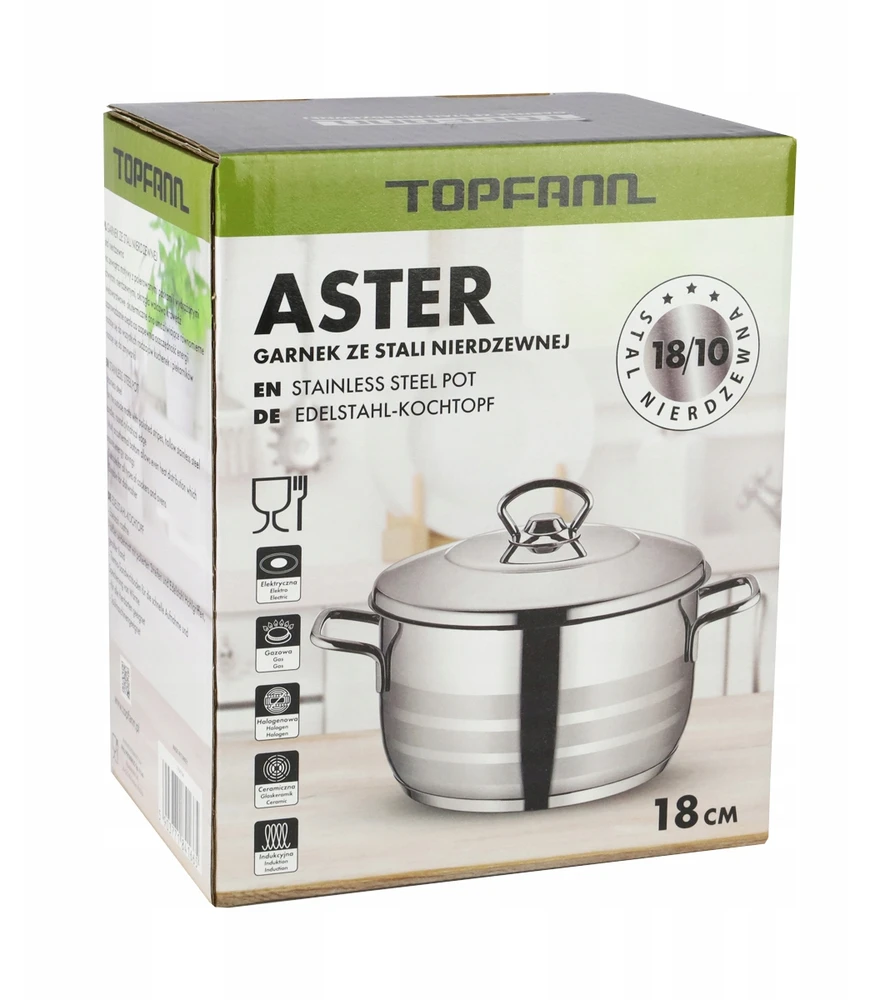 Topfann 2,5 l puodas, nerūdijančio plieno