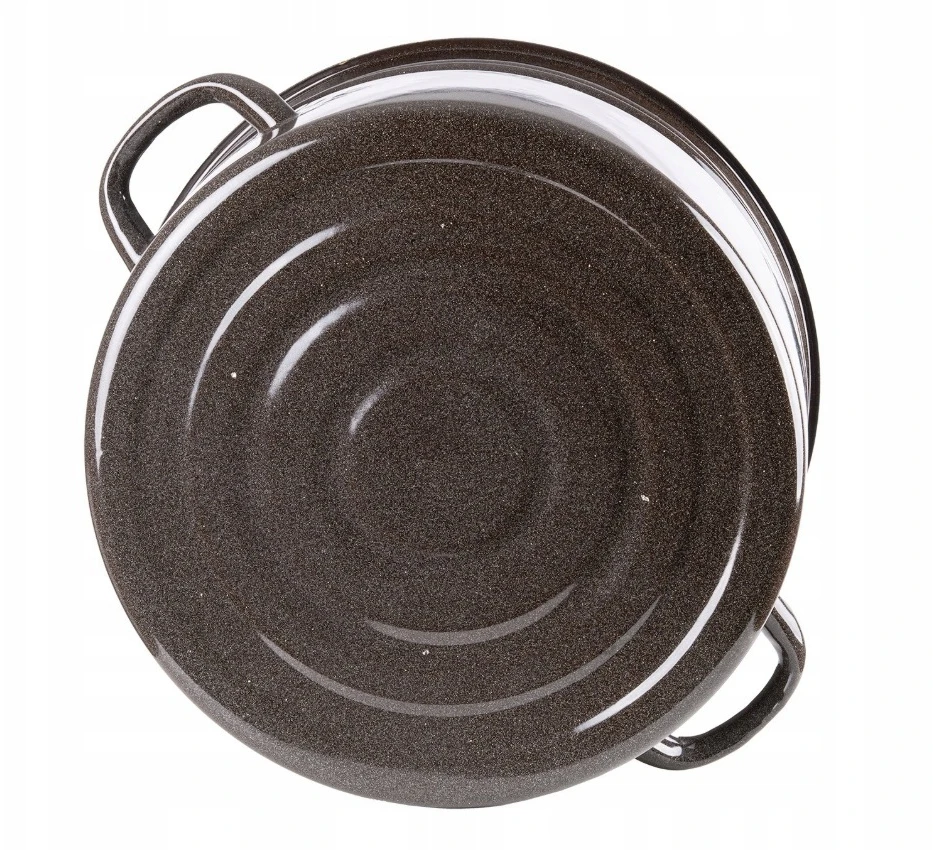 Topfann EMALINIS PUODAS 40L SU dangteliu TRADICINIS PUODAS DIDELIS POLDERINIS PUODAS, PLATIS 40CM