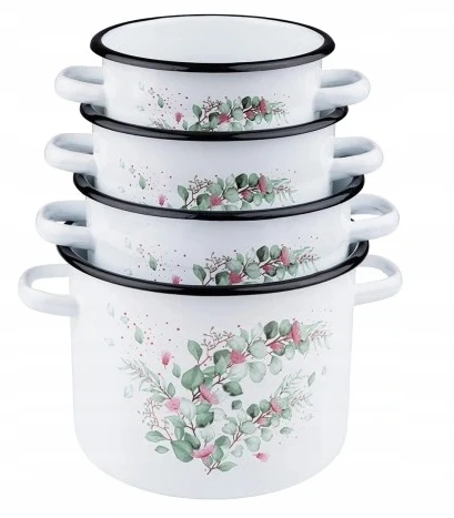 Topfann Emaliuotas puodas 2l baltas 16cm, visoms viryklėms