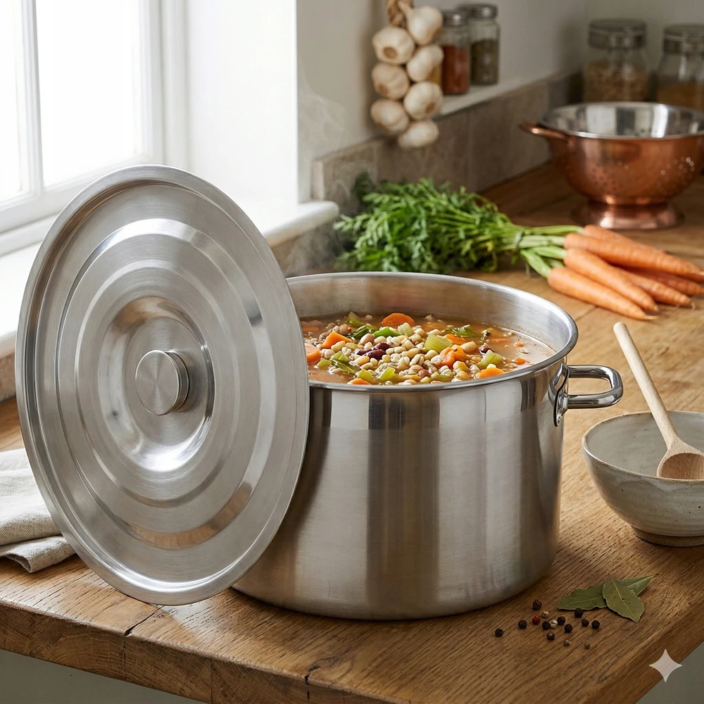 Topfann GASTRONOMINIS NERŪDIJANČIO PUODAS 20L NERŪDIJANČIO PLIENO DIDELIS TRADICINIS 35 CM