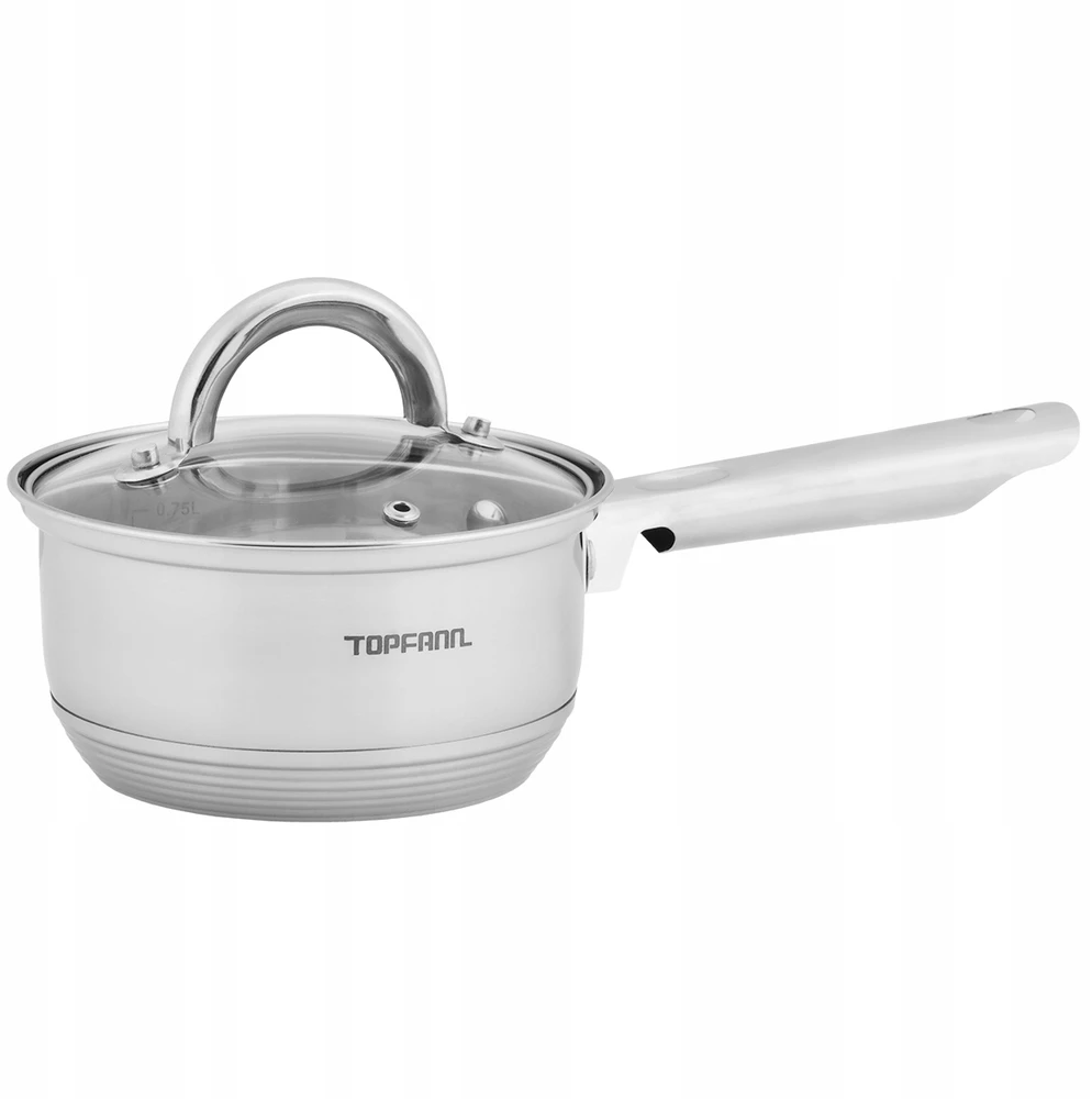 Topfann INDUKCINIS SAUGUS PADAŽAS SU PIENO dangteliu, NERŪDIJAMASIS PLIENAS 14 cm, 1,1 L DUJINĖS