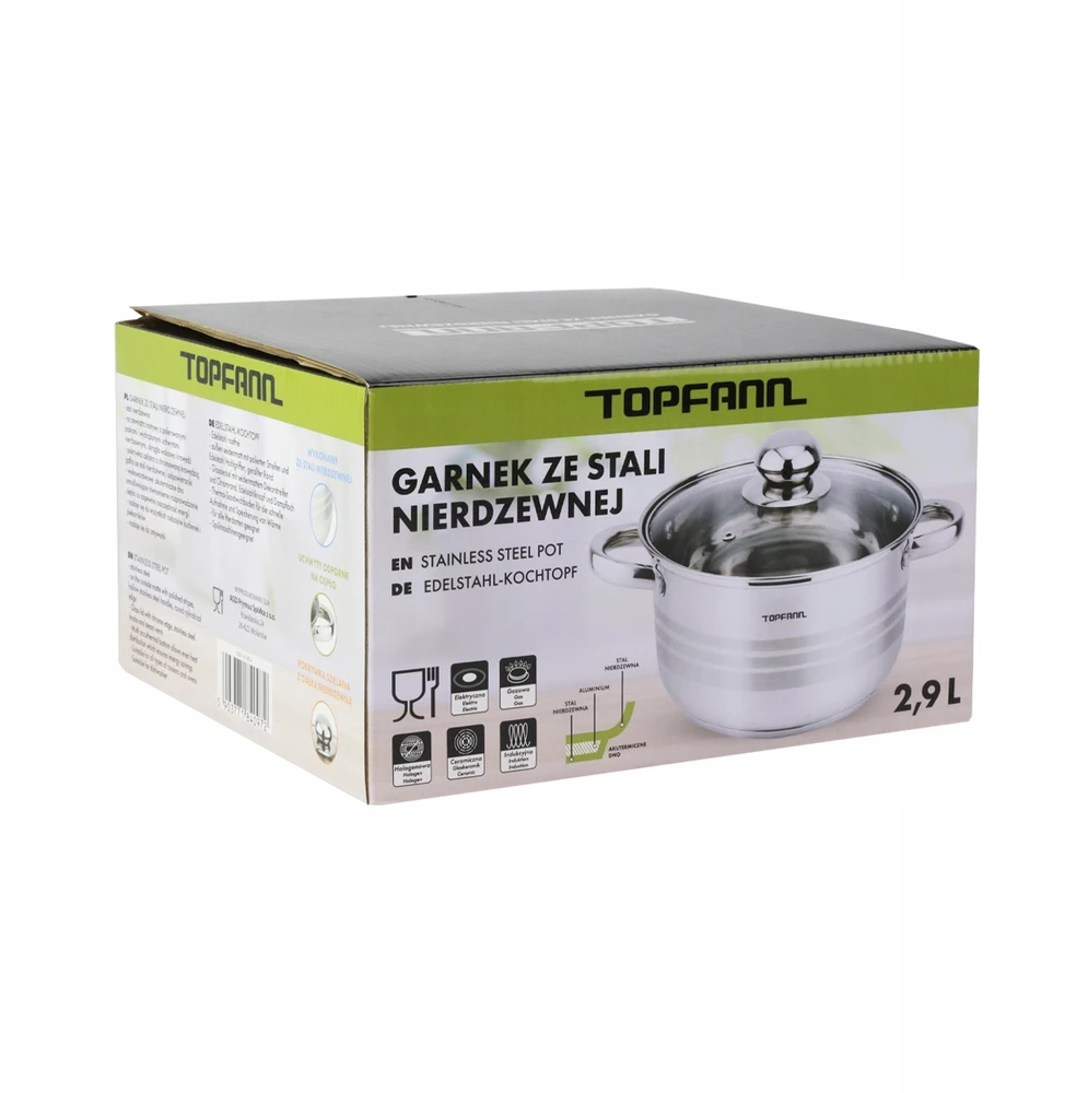 Topfann Puodas 2,9 l nerūdijančio plieno
