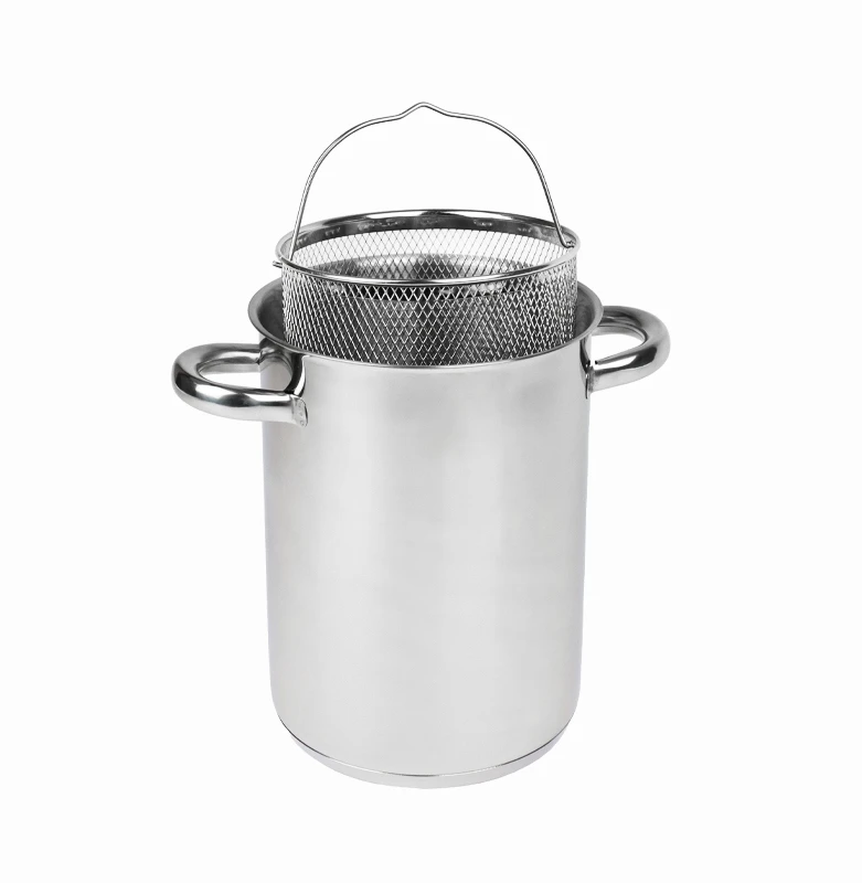Topfann PUODAS ŠPARGŲ, MAkaronų, GRUNDČIŲ GRUVYTUVĖMS SU KOŠTUMU, 4L, DANGINIS, INDUKTINIS, DUJOS, PLIENAS