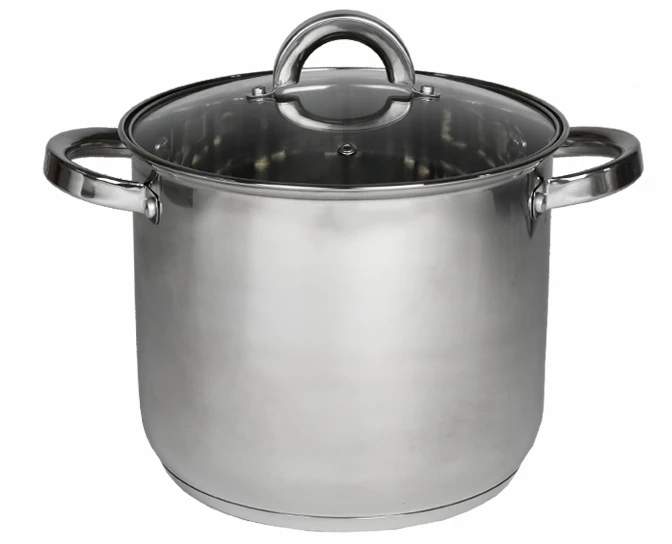 Topfann TRADICINIS NERŪDIJANČIO NERŪDIJANČIO NERŪDijančio plieno PUODAS STOCKPOT 8,5L AUKŠTOS GASTRO 24CM INDUKCINĖS DUJOS