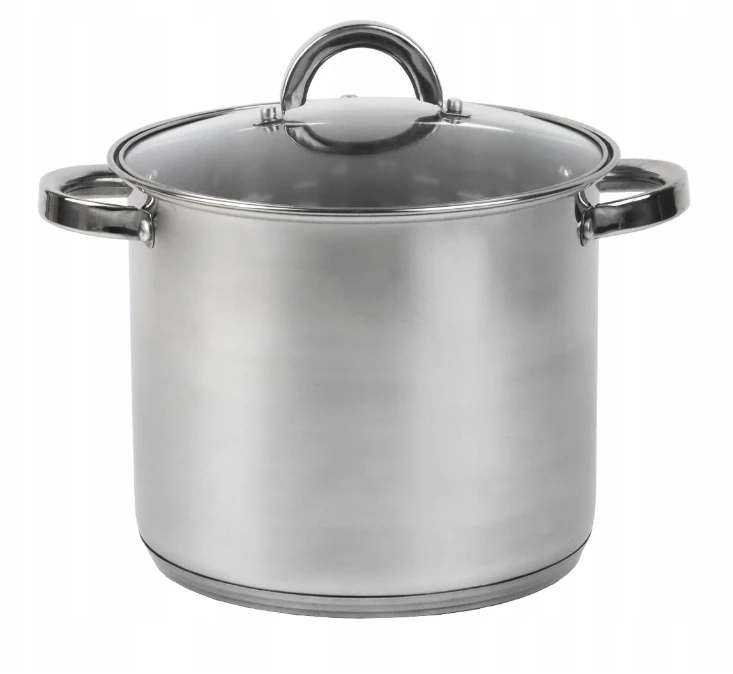 Topfann TRADICINIS NERŪDIJANČIO NERŪDIJANČIO NERŪDijančio plieno PUODAS STOCKPOT 8,5L AUKŠTOS GASTRO 24CM INDUKCINĖS DUJOS