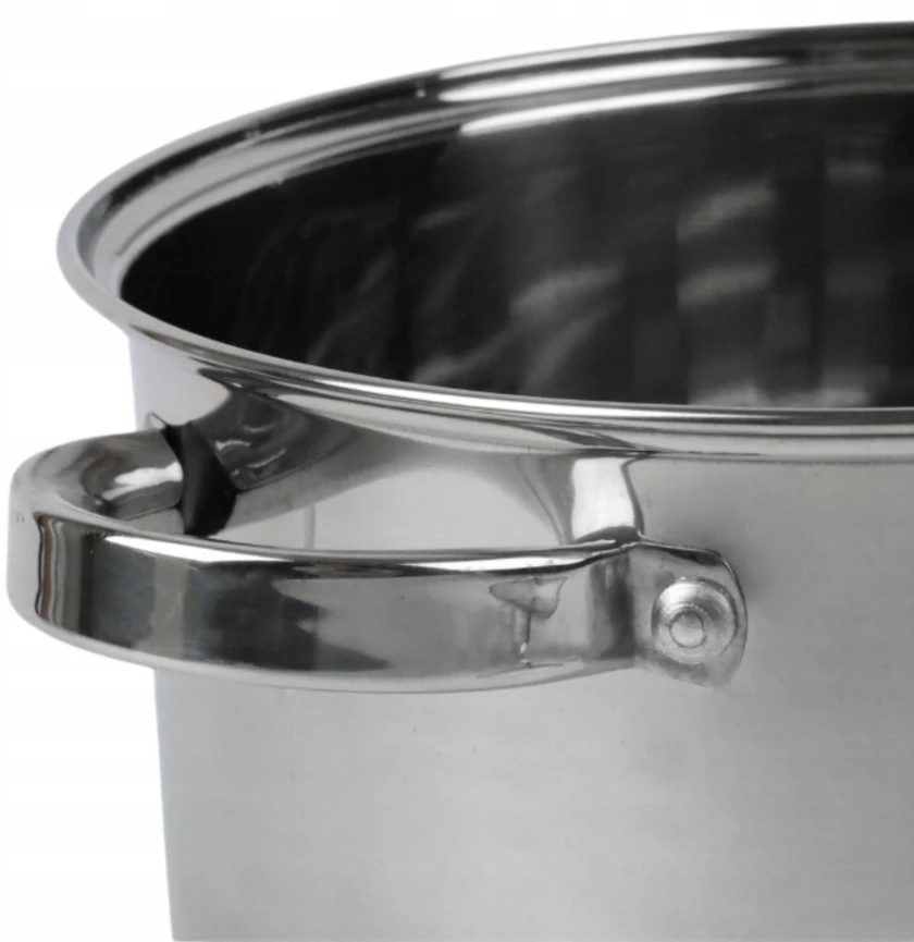 Topfann TRADICINIS NERŪDIJANČIO NERŪDIJANČIO NERŪDijančio plieno PUODAS STOCKPOT 8,5L AUKŠTOS GASTRO 24CM INDUKCINĖS DUJOS