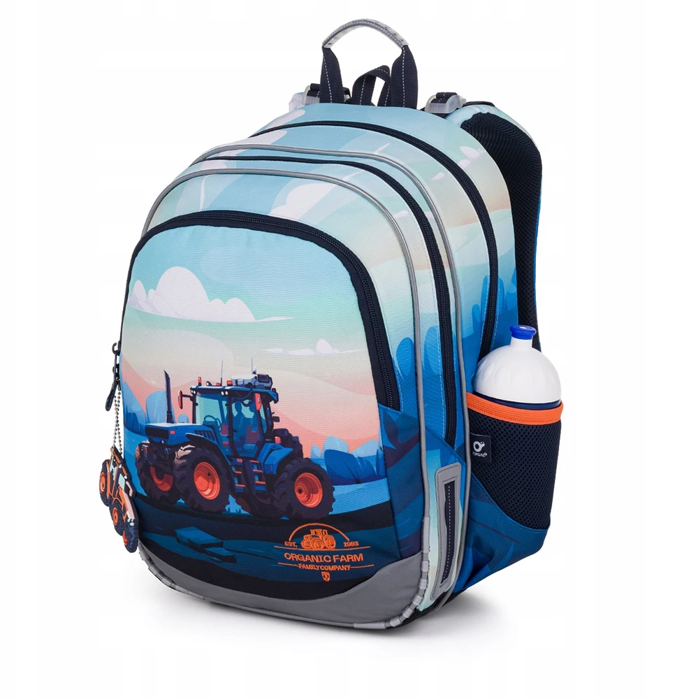 Topgal Elly 25015 kuprinė berniukams 1-4 klasei su traktoriumi