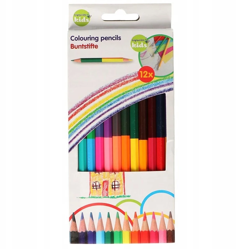 Topwrite - Set of double-sided pencils 24 colours/12 pcs.
