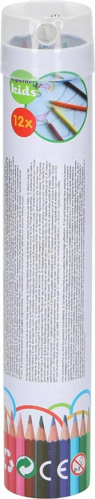 Topwrite - Pieštukas crayon set of 12 with sharpener