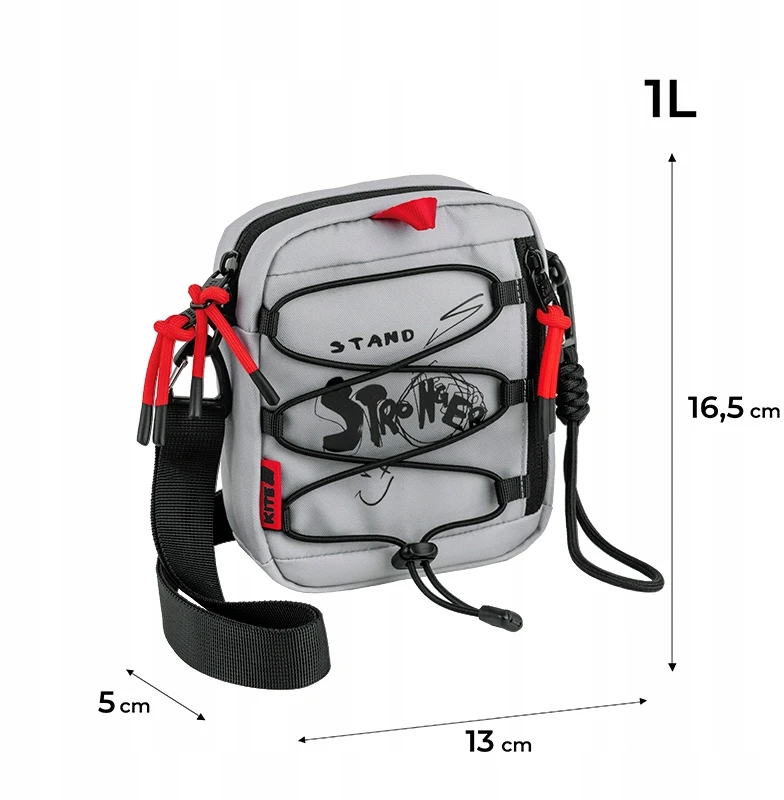 TOREBKA CROSSBODY KREPŠYS NA RAMIE Pilka MŁODZIEŻOWA Z SZNURKIEM KITE