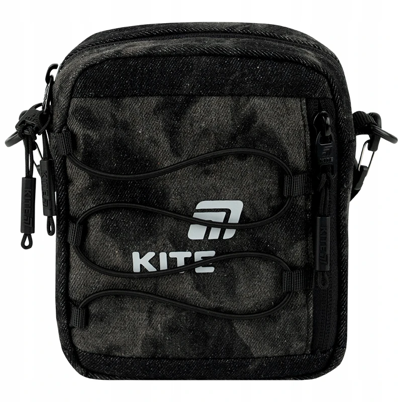 Torebka crossbody na dirželis na ramię toeba juoda jeansowa dla chłopców Kite