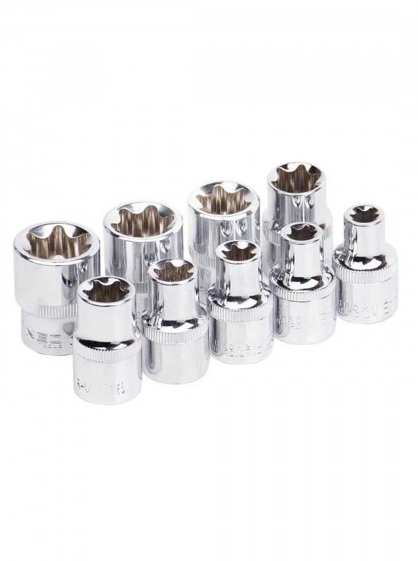 Antgalių rinkinys Neo Torx 1/2" E10-E24, 9 vnt
