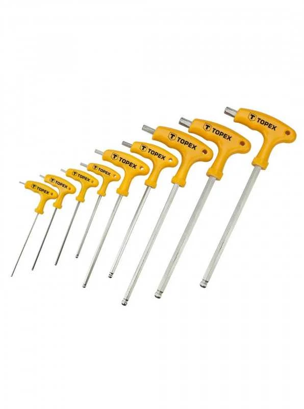 Torx Raktai TOPEX 35D968 (9 vnt., T formos)