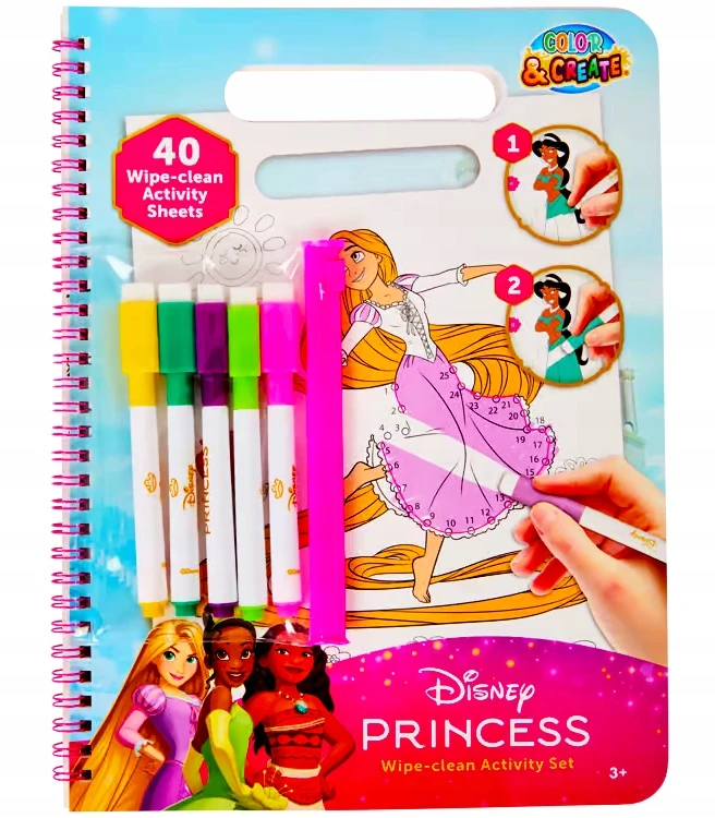 Totum Creative Set XL Erasable 3in1 Dėlionės žaidimai Dažymas PRINCESS