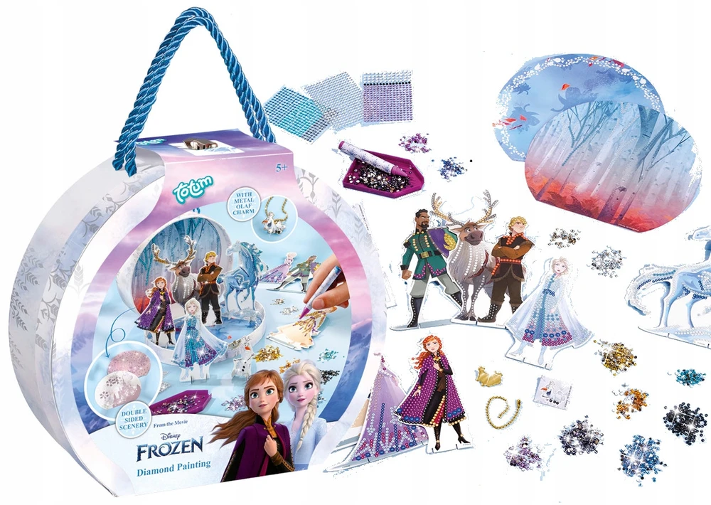 TOTUM kūrybinis rinkinys Frozen 2 Deimantinės tapybos studija, 681224