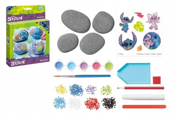 Totum DISNEY STITCH PAINTING stones kūrybinis rinkinys vaikams +5 metų