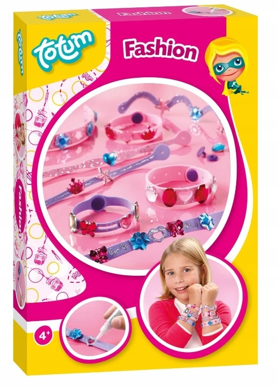 Totum FASHION CREATE COLORFUL BRACELETS kūrybinis rinkinys vaikams +4 m