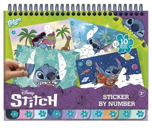 TOTUM DISNEY STITCH kūrybinis rinkinys Sticker by number pad, 700123